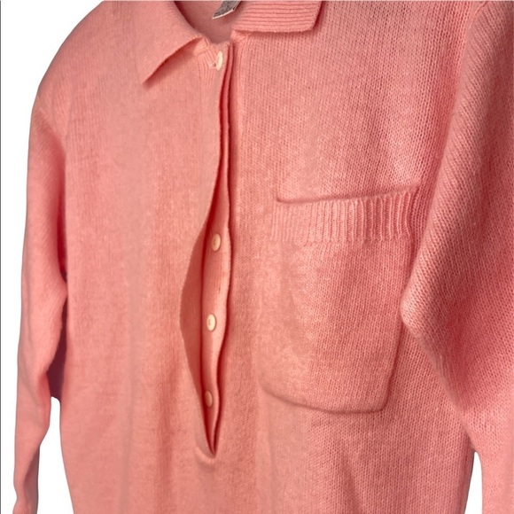 Vintage Christie Jill Pull-On Sweater Powder Pink Medium Lambswool Angora Blend - Picture 4 of 8